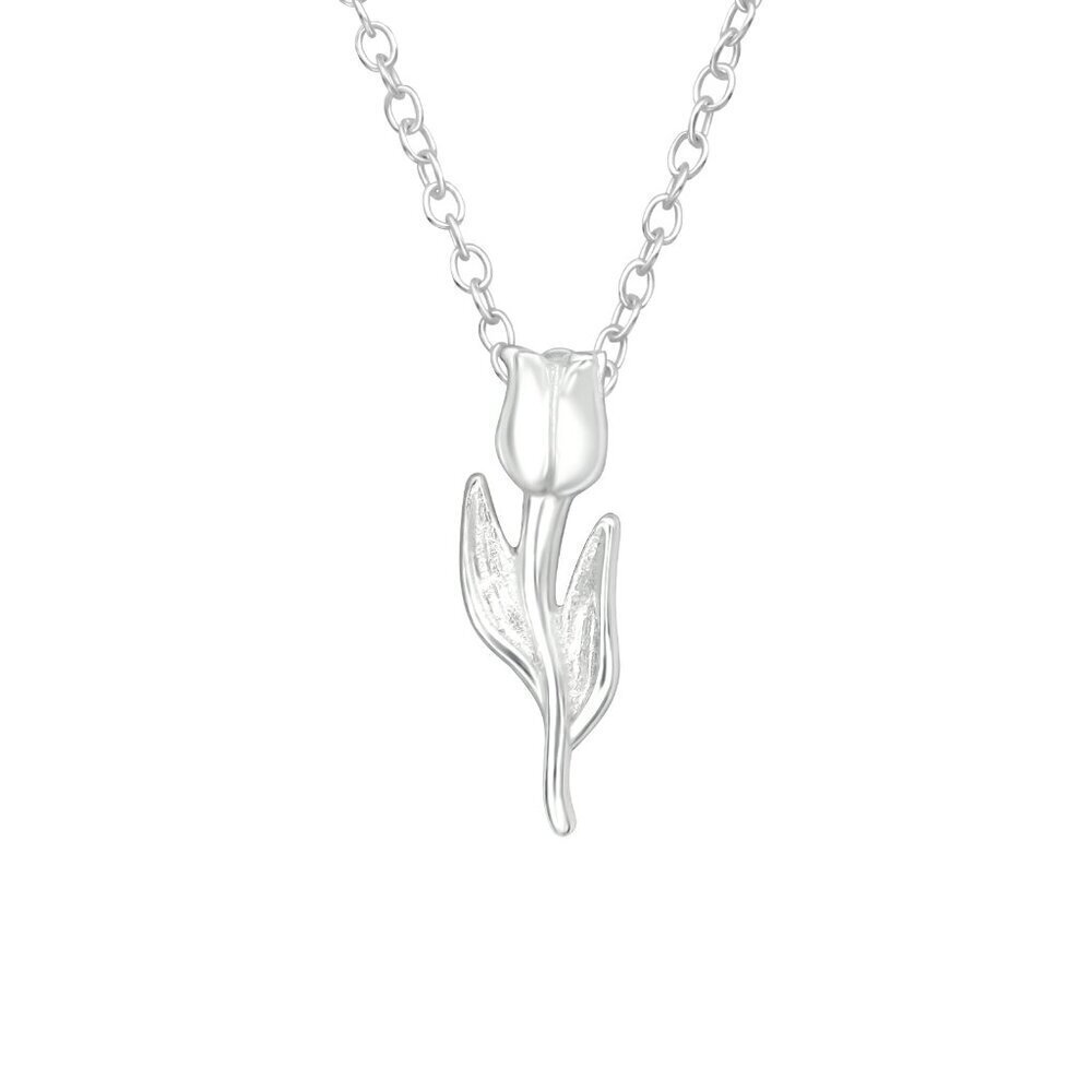 Sterling Silver Rose Necklace